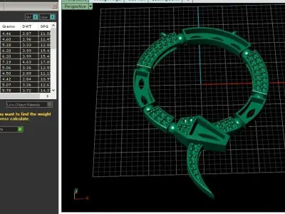 pendant snake 3D model