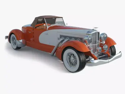Duesenberg SJ Boattail Speedster 3D model