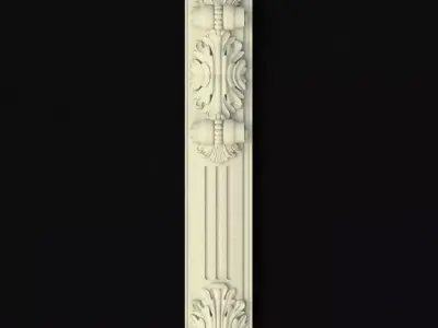 Central decor ornament for furniture 3D model 387