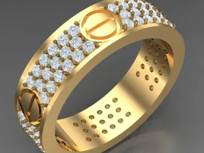 Luxury Men Rings Designs 6MR063 3D print model