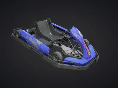 Gokart go kart Low-poly 3D model