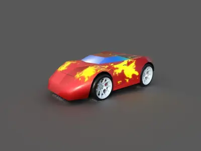 SPORTS COUPE CAR Low-poly 3D model