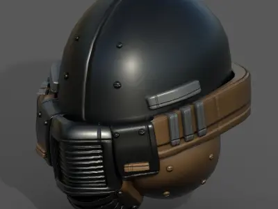 Helmet plastic mask protection Low-poly 3D model purchase