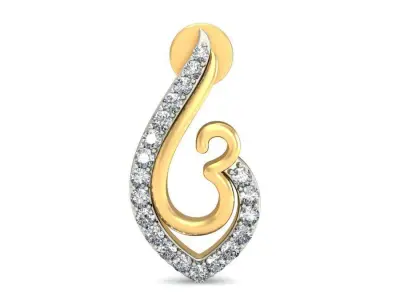 Solitaire Women Flower Drop Earring 3D print model get
