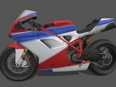 Sportbike4 Low-poly 3D model