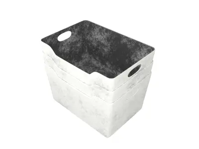 Stacked Variera Storage Box v2 002 Low-poly 3D model