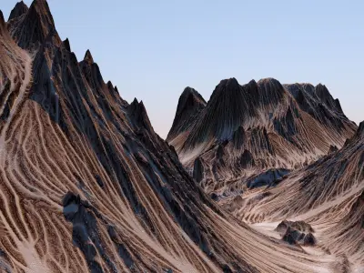 Mountain peaks video Free 3D model