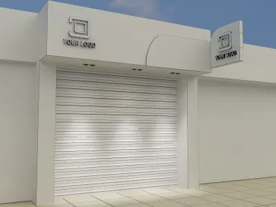 Car service entrance logo sign a615c 3D model