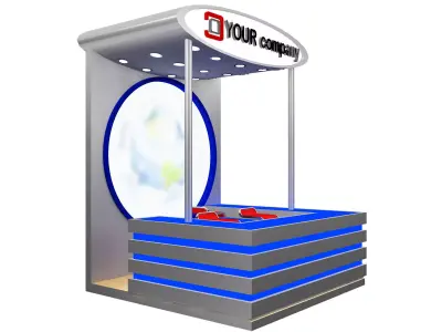 Booth Exhibition Stand a599a 3D model