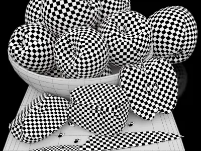 bowl of red apples 3D model