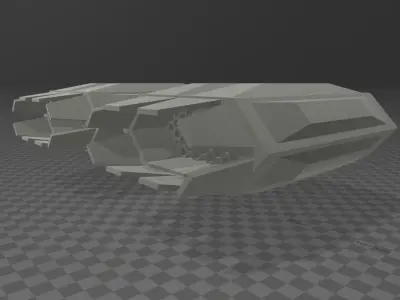 Nuclear Thermal Engine - Hexagrid thruster 3D model