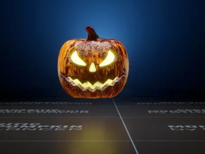 Parasitic Monster Pumpkin for UE Low-poly 3D model