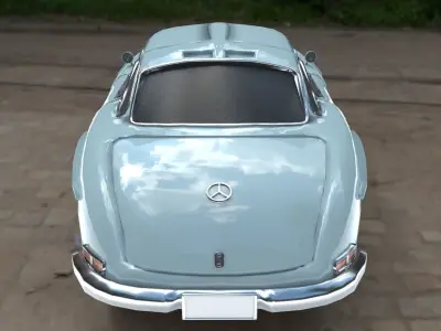 Mercedes Benz 300 SL Gullwing AMG 1955 Low-poly 3D model