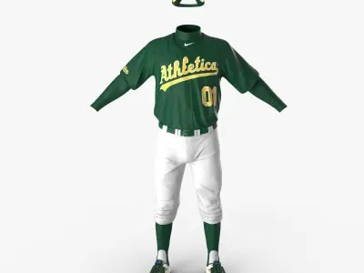 Baseball Player Outfit Athletics 2 3D model