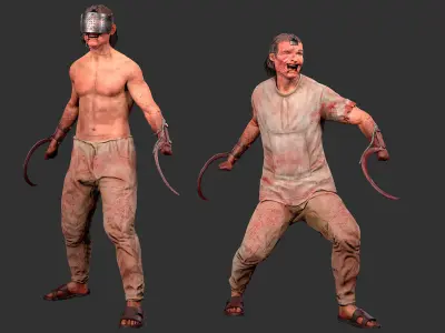 Psycho01 psycho - unreal engine Low-poly 3D model