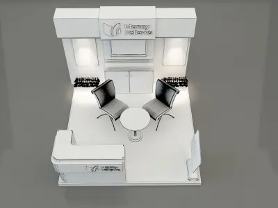 Booth Exhibition Stand a 652c 3D model