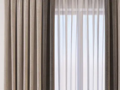 Set 24 Curtains 3D model