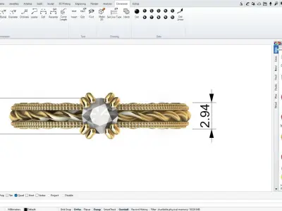 Solitaire Engagement Ring 3D print model