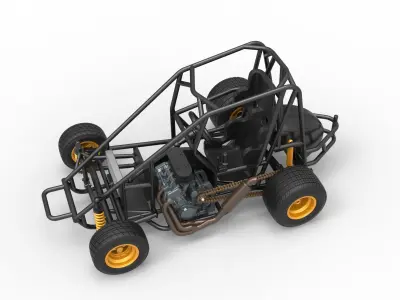 600 Micro sprint car Base Scale 1 to 25 3D print model