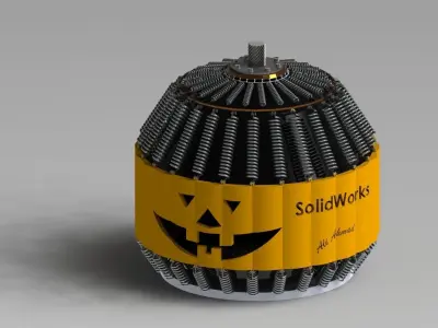 Mechanical Pumpkin Free 3D model