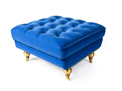 Royal Blue Ottoman model pack Low-poly 3D model