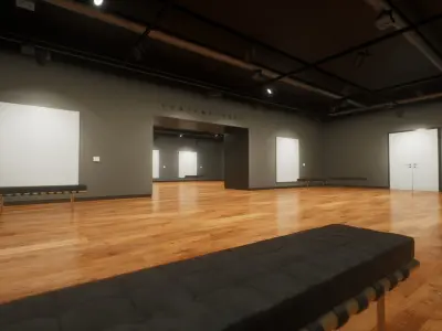 Art Gallery 002 UE4 3D model