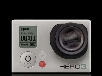 GoPro Hero3 action camera Low-poly 3D model