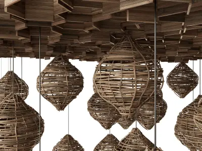 Branch Vespiary ceiling decor n1 3D model