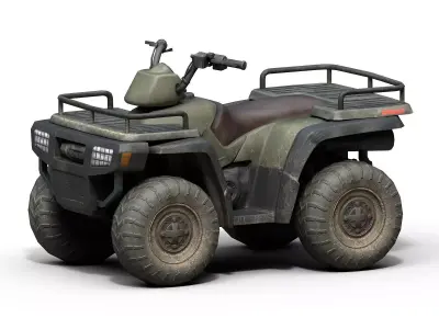 Quad Bike Low-poly 3D model