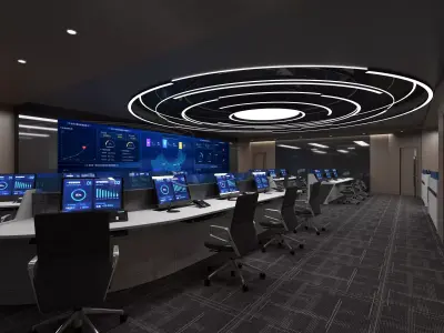 control room 07 Low-poly 3D model