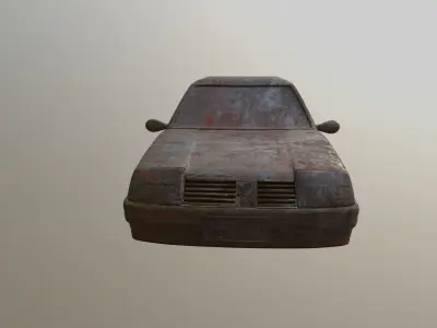 rusted peugot 205 3D model