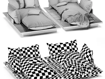 Minotti outdoor bed 3D model