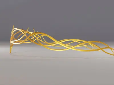 Diadem golden crown Free 3D model