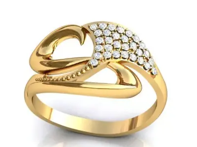 women ring 3D print model 7