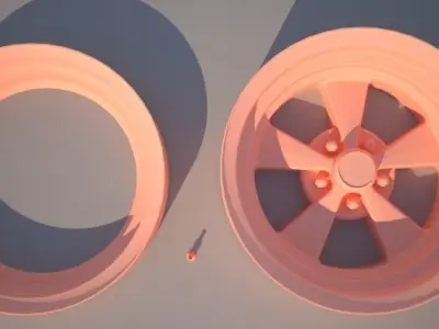 cragar s-s car wheel printable 3D print model