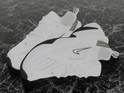 NIKE MK2 TEKNO WHITE 3D SHOES Low-poly 3D model