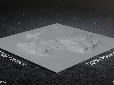 Desert Plateau Large Version 2 3D model