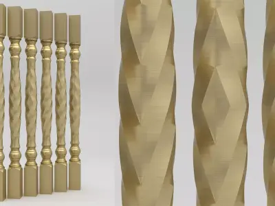 Carved Baluster 3D model order