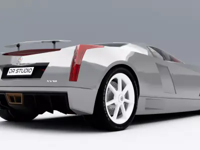 Cadillac Cien Concept 2002 Low-poly 3D model