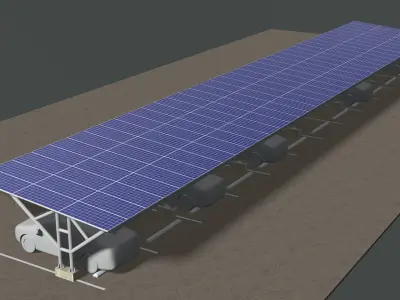 Solar carport 24u04 3D model