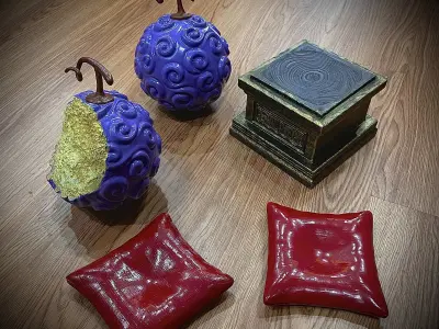 Gomu Gomu No Mi With Stand Base -Luffy Devil Fruit One Piece LA 3D Model Collection