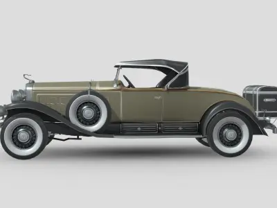 Cadillac V16 Roadster 1930 Low-poly 3D model