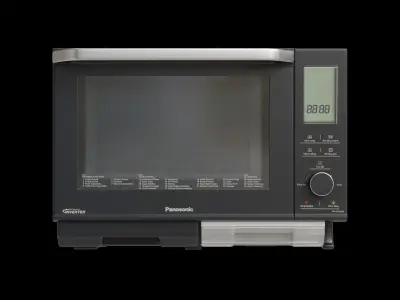 Black Inverter Modern Microwave 3D model