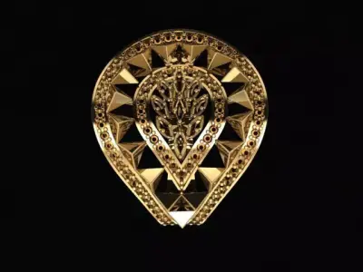Set Ring and Earring for 3D Models 3D print model