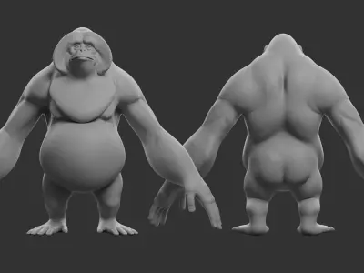 Orangutan  Stylize II Cartoon Low-poly 3D model