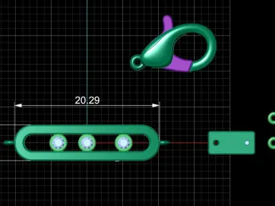 Bracelet Messika Move 3D print model