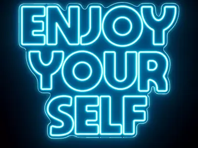 Enjoy Your Self Neon Sign 3D model