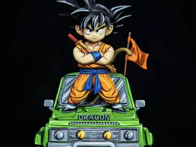 Goku Car Cover Book - STL File For 3DPrinting Saraban Studio 3D print model