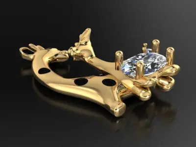 giraffe family 3D print model