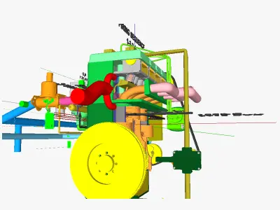 IC motor 1 gasoline 3D model